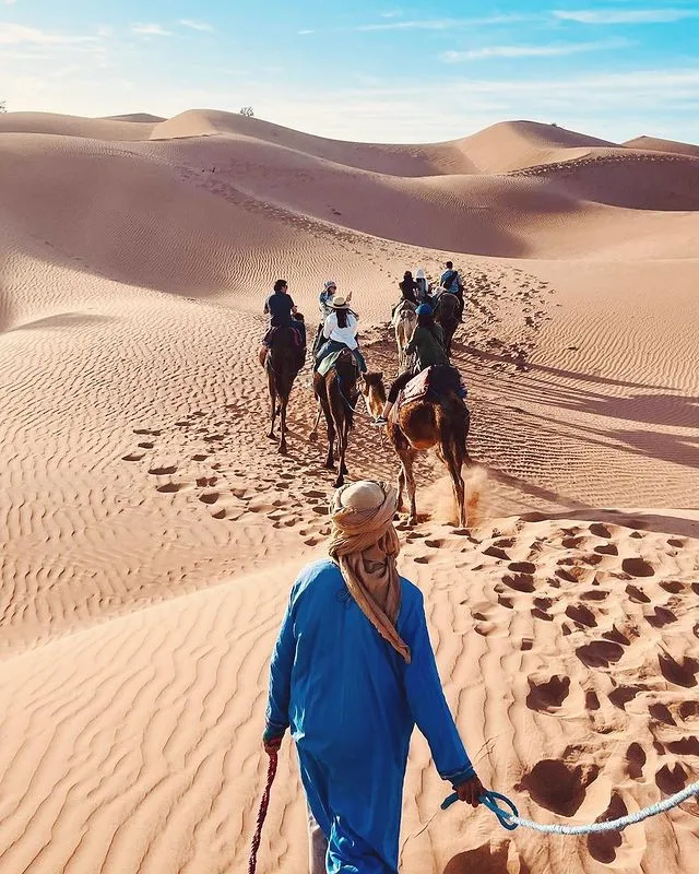camel riding in Morocco 